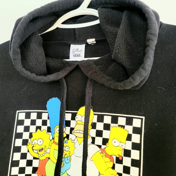 The Simpsons Family x Vans Men's Fleece Pull-Over Black Hoodie Sweater Size L - Picture 3 of 16